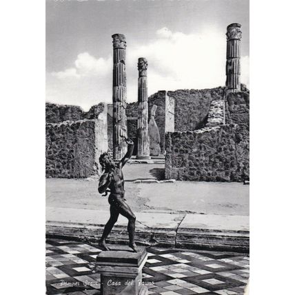 Pompei Casa del Fauno Italy Real Photo Postcard Unused VGC