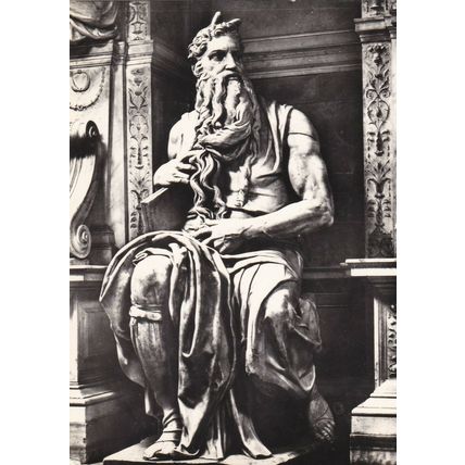 Roma Moses Michelangelo Italy Postcard Unused VGC