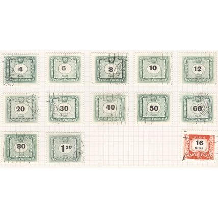 Hungary 1953 - Postage Dues Collection - used