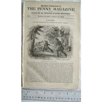 1838 The Penny Magazine No. 374 Canada & other British Colonies, North America 2