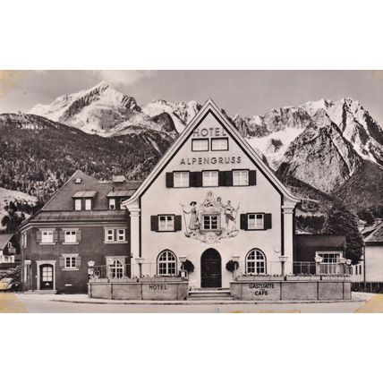 Hotel Alpengruss Garmisch Partenkirchen Switzerland Postcard