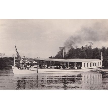 Thor Old Switzerland Boat 1887 Swiss Museum Postcard
