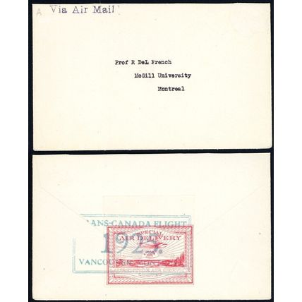 Canada CL4- 2501 Vancouver to Montreal Large Blue Green Cancel - Stuart Katz