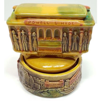 Vintage Powell Mason Hyde Cable Car 514 San Francisco Trolley Music Box Sankyo