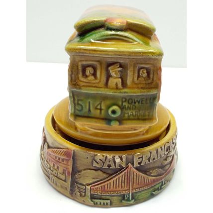 Vintage Powell Mason Hyde Cable Car 514 San Francisco Trolley Music Box Sankyo