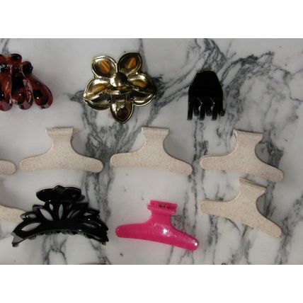 19 Assorted Hair Bands & Pack of Clips Girl Kid School Ponies Ties gift woman