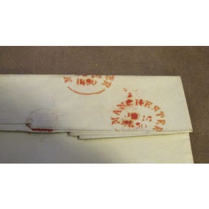 King William IV 1830 GB Pre-Stamp Cover to Stourbridge -Manchester fr - ref19