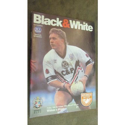 1992 Rugby Football League Programme - Widnes v Wigan