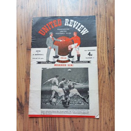 1951/52 Manchester United vs WBA - Division 1 - 15/12/1951 (Man Utd Champions)
