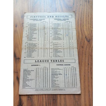 1951/52 Manchester United vs WBA - Division 1 - 15/12/1951 (Man Utd Champions)