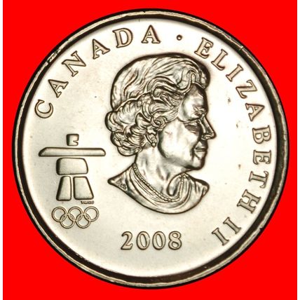 Ⰶ SLEIGHS 2010: CANADA★25 CENTS 2008 ELIZABETH II 1953-2022★LOW START★NO RESERVE