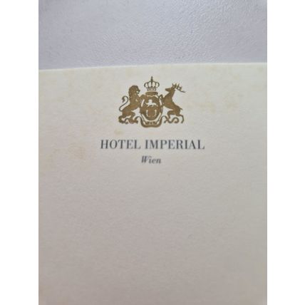 IMPERIAL HOTEL WIEN NOTEPAD