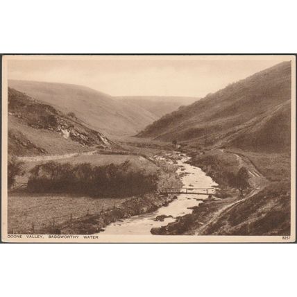 Doone Valley, Badgworthy Water, Devon, c.1940s - Photochrom Postcard