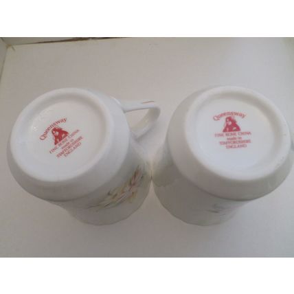 2 - Queensway-Flora Design-Fine Bone China - Mugs/Cups/Beakers - Staffordshire