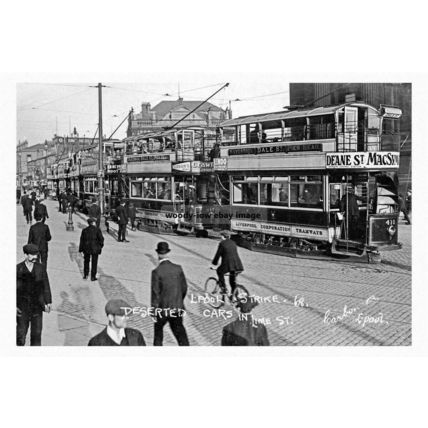 pt2590 - Lime Street During Strike , Liverpool , Lancashire - print 6x4