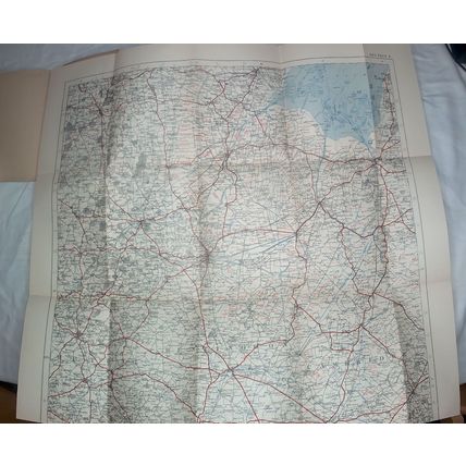 Vintage Motoring and Hiking Map F - Eastern England