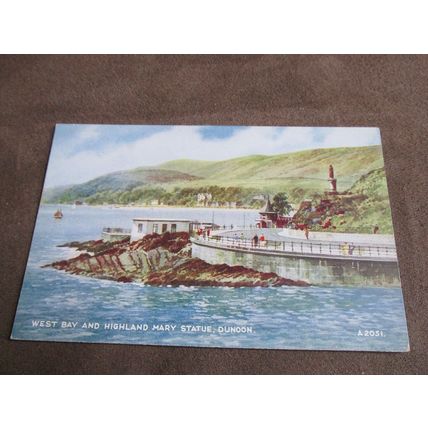 Valentines Postcard - West Bay, Dunoon Cowal - Artist E.W Trick A2051
