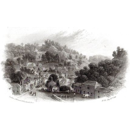 MATLOCK 1849 John Harwood - Derbyshire ANTIQUE PRINT