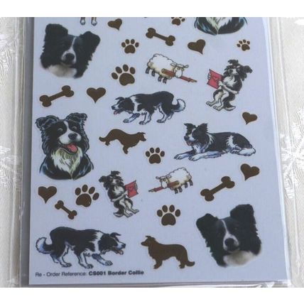 BORDER COLLIE - CRAFT STICKERS - SCRAPBOOKING CARD CRAFT ETC