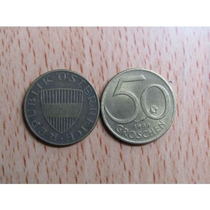 Austria 1969 50 Groschen Coin