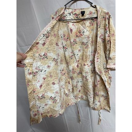 Vintage Floral Lace Kimono Robe Ivory Women's Size S