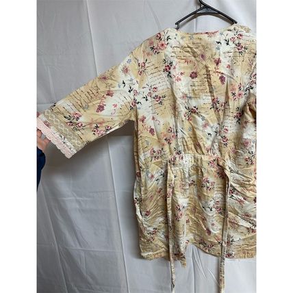 Vintage Floral Lace Kimono Robe Ivory Women's Size S