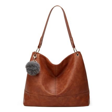 Women Hobo Bags Top Handle Satchel Shoulder Purse Bucket Handbag Brown