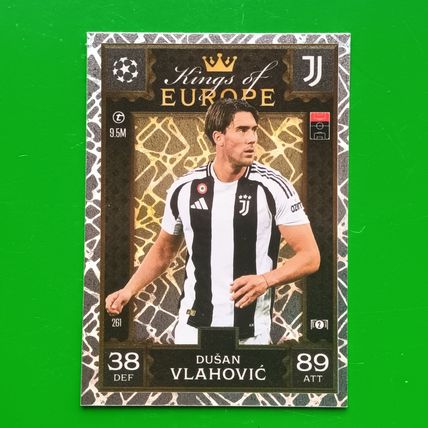 Dusan Vlahovic 261 - Kings Of Europe Topps Match Attax Extra 2024/25 Juventus