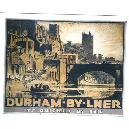 UK RAIL ADVERISING LNER TO DURHAM CARD NO 10175884