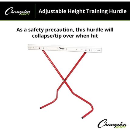 Champion Sports Adjustable Height Training Hurdle, Red