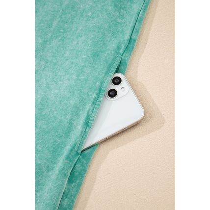 Sea Green Mineral Wash Tank Mini Dress with Pockets