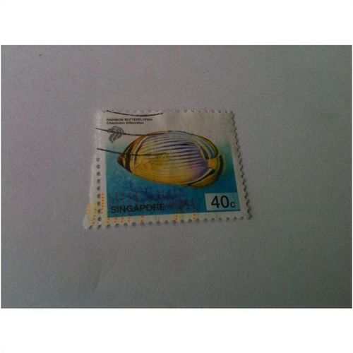 SINGAPORE 2001 TROPICAL MARINE FISH 40c EBID 1 USED