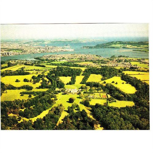 Colour Postcard - Aerial View Antony House, Torpoint Cornwall