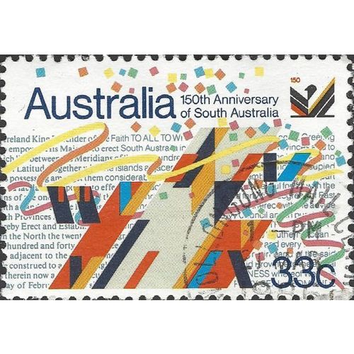 AUSTRALIA, 50th Anniversary of South Australia, white 1986, 33c, #2