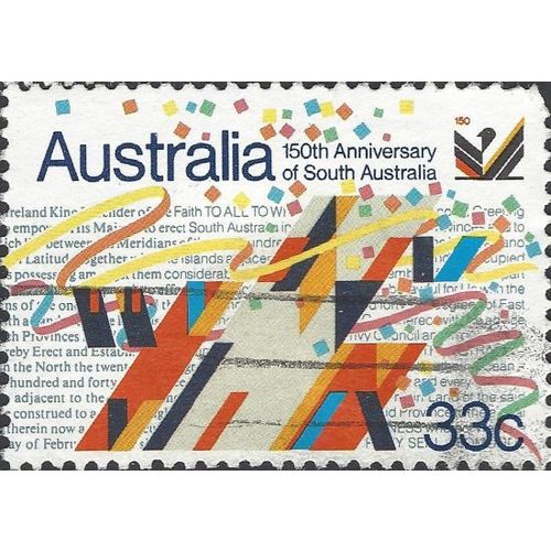 AUSTRALIA, 50th Anniversary of South Australia, white 1986, 33c, #3