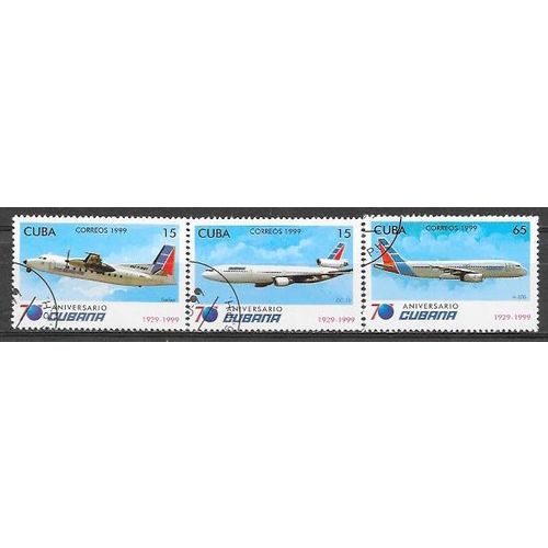 Cuba N° 3834/36 OBLITERE ( USED )