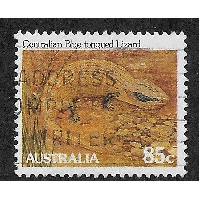 AUS 1981 85c 'CENTRALIAN BLUE TONGUED LIZARD' FINE USED (EBID68-036)