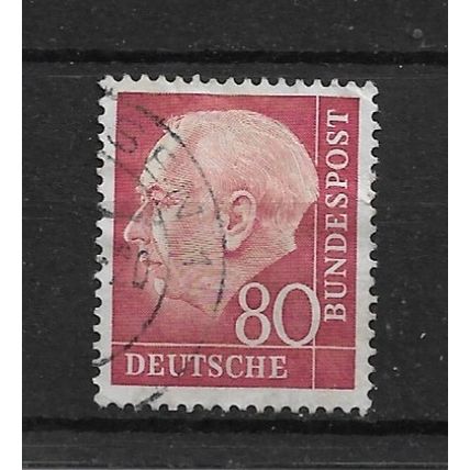 WestGermany.SG1118 80pf Pres. Heuss (Red).Fine Used.Nov21