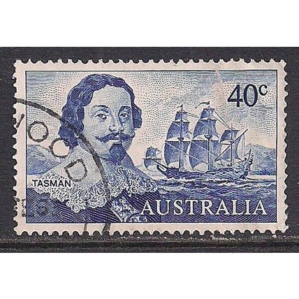 Australia 1966 - 73 QE2 40ct Seafarers Tasman & Heemskerk used SG 398 ( D437 )