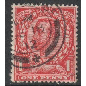 GB 1912 George V 1d lion mostly white SG332