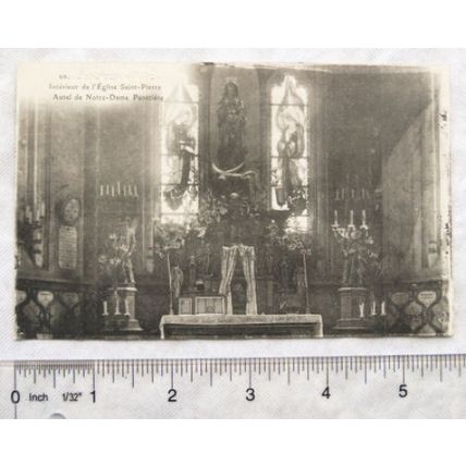 1917 postcard Aire Sur La Lys - Interior of Saint Pierre Church