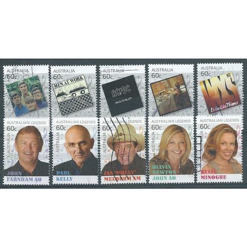 AUS 2013 SET 'AUSTRALIAN LEGENDS' (10v)' FINE USED (EBID38-213)