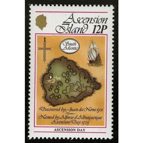 Ascension Day QEII 1979 12p Map Unmounted Mint NHM SG 247 Sc 240 postage stamp