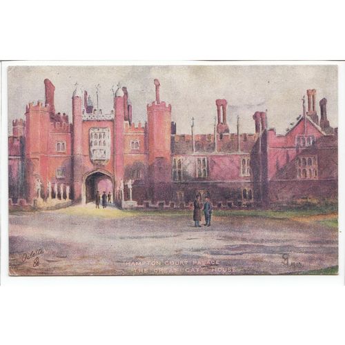 The Great Gate House Hampton Court Palace Oilette Art Postcard 8494