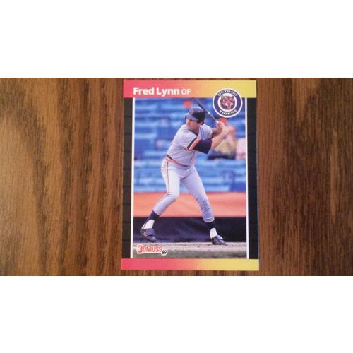 1989 Donrus Card # 563 Fred Lynn Near Mint (7) Detroit Tigers