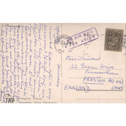 Portugal Postcard - Portugese Airways TAP