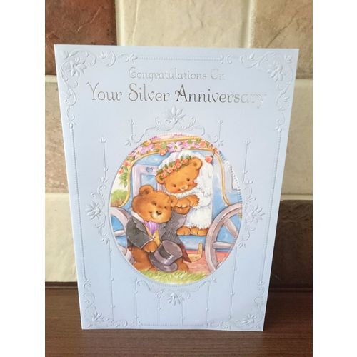 Silver Wedding Cards - On Your Silver Anniversary