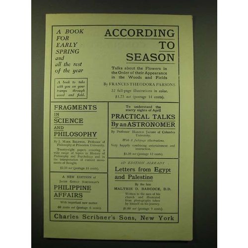 1902 Charles Scribner's Sons Ad - A book for early spring
