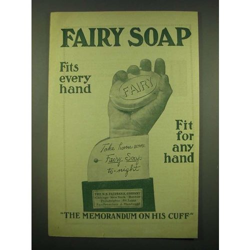 1902 Fairy Soap Ad - Fairy Soap fits every hand