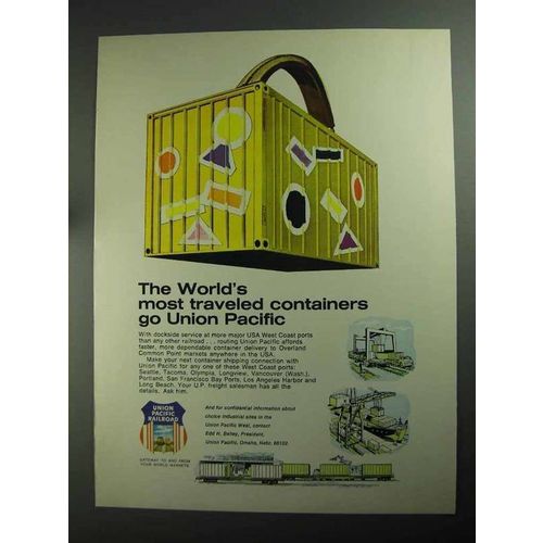 1968 Union Pacific Railroad Ad - World's Most Traveled